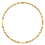 10k 2mm Diamond-cut Tube Slip-on Bangle - Image 2