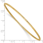 10k 2mm Diamond-cut Tube Slip-on Bangle - Image 3