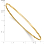 10k 1.5mm Polished Slip-on Bangle Bracelet - Image 3