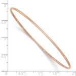 10k 1.5mm Rose Gold Polished Slip-on Bangle Bracelet - Image 3