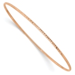 10k 1.5mm Rose Gold Diamond-Cut Slip-on Bangle Bracelet