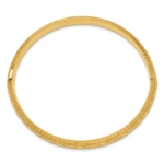 10k 5/16 Diamond-cut Fancy Hinged Bangle Bracelet - Image 2