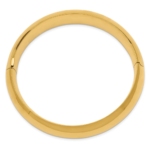 10k 11/16 High Polished Hinged Bangle Bracelet - Image 2