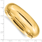10k 11/16 High Polished Hinged Bangle Bracelet - Image 3