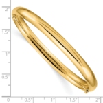 10k 4/16 High Polished Hinged Bangle Bracelet - Image 2