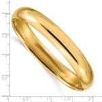 10k 7/16 High Polished Hinged Bangle Bracelet - Image 3