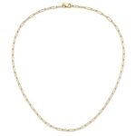 10K Polished Fancy Link Necklace - Image 3