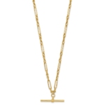 10K Polished Fancy Link Bar Necklace - Image 2