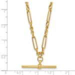10K Polished Fancy Link Bar Necklace - Image 5