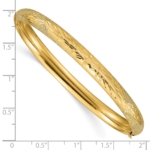 10k 4/16 Laser Cut Hinged Bangle Bracelet - Image 3