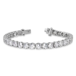 14kw Lab Grown 22.5 ctw. VS DEF Diamond Tennis Bracelet - Image 5