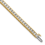 14K Yellow Gold 7 ctw. VS/SI FGH Lab Grown Princess Diamond Tennis Bracelet