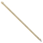14K Yellow Gold 7 ctw. VS/SI FGH Lab Grown Princess Diamond Tennis Bracelet - Image 2