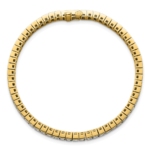 14K Yellow Gold 7 ctw. VS/SI FGH Lab Grown Princess Diamond Tennis Bracelet - Image 4