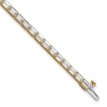 14K Lab Grown Diamond VS/SI FGH Emerald Tennis Bracelet