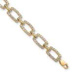 14k TRUE ORIGIN Lab Grown Diamond VS DEF Rectangle Link Bracelet