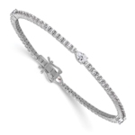 14kw TRUE ORIGIN Lab Grown Diamond VS DEF Round & Pear Bracelet - Image 3