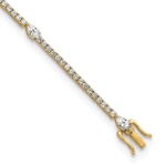 14K TRUE ORIGIN Lab Grown Diamond VS DEF Round & Pear Bracelet