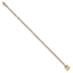 14K TRUE ORIGIN Lab Grown Diamond VS DEF Round & Pear Bracelet - Image 2