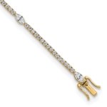 14K TRUE ORIGIN Lab Grown Diamond VS DEF Round & Marquise Bracelet