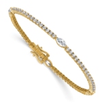 14K TRUE ORIGIN Lab Grown Diamond VS DEF Round & Marquise Bracelet - Image 3