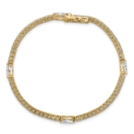 14K TRUE ORIGIN Lab Grown Diamond VS DEF Round & Marquise Bracelet - Image 4