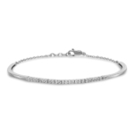 14K White Gold Lab Grown VS/SI FGH Dia Bangle Bracelet - Image 2
