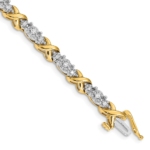 14K Two-tone Lab Grown VS/SI FGH Dia X Bracelet