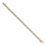 14K Two-tone Lab Grown VS/SI FGH Dia X Bracelet - Image 2