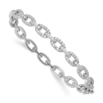 14KW TRUE ORIGIN Lab Grown Diamond VS DEF Bangle Link Bracelet