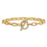 14K TRUE ORIGIN Lab Grown Diamond VS DEF Toggle Bracelet - Image 3