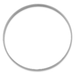 14k White Gold 6mm Solid Polished Half-Round Slip-On Bangle - Image 2