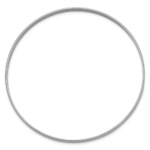 14k White Gold 4mm Solid Polished Half-Round Slip-On Bangle - Image 2