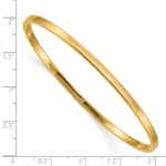 14k 3mm Polished Square Tube Slip-on Bangle - Image 3