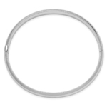 14k White Gold High Polished 6.00mm Hinged Bangle - Image 2