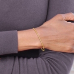 14k 1.5mm Polished Slip-on Bangle Bracelet - Image 4
