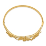 14K Filgree Butterfly Hinged Bangle Bracelet - Image 2