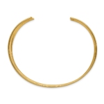 14k 19mm Hammered Polished Cuff Bangle - Image 2