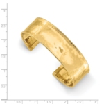 14k 19mm Hammered Polished Cuff Bangle - Image 3