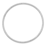 14k White Gold 2.5mm Grooved Slip-on Bangle - Image 2