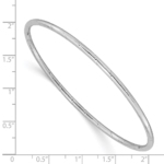 14k White Gold 2.5mm Grooved Slip-on Bangle - Image 4