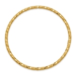 14k Polished Textured Slip-on Bangle Bracelet - Image 3