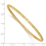 14k Yellow Gold Diamond-cut Slip-on Bangle - Image 3
