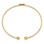 14K Polished Heart Flexible Bangle - Image 2