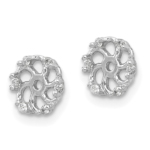 14K White Gold Lab Grown VS/SI FGH Dia Earring Jacket - Image 2