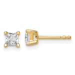 14K Lab Grown Diamond 1/2ctw Princess VS/SI FGH 4 Prong Earrings