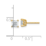 14ky Certified 1ctw VS DEF Lab Grown Prin Diamond 4 Prong Earrings - Image 3