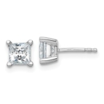 14kw Certified 1.5ctw VS DEF Lab Grown Prin Diamond 4 Prong Earrings