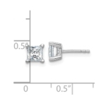 14kw Certified 1.5ctw VS DEF Lab Grown Prin Diamond 4 Prong Earrings - Image 3