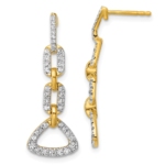 14K Lab Grown Diamond VS/SI FGH Fancy Post Dangle Earrings